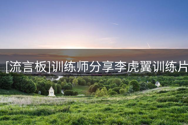 [流言板]训练师分享李虎翼训练片段：强化训练、持球突破